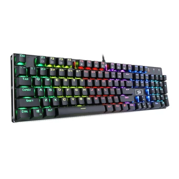 Проводная механическая игровая клавиатура Redragon K556 RGB со светодиодной подсветкой, полностью алюминиевый корпус, 104 стандартных клавиши