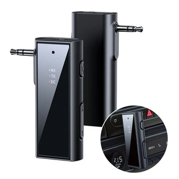 Передатчик-приемник Bluetooth 2 в 1, адаптер Bluetooth 5.1 AUX, Портативный беспроводной аудиоадаптер для автомобильных наушников, динамиков, телевизоров